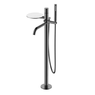 Напольный смеситель для ванны Boheme Stick Diamond 129-GM оружейная сталь